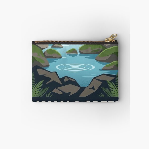 Item preview, Dismals Creek Mossy Boulders Alabama Canyon Sticker designed and sold by DetourDgn.