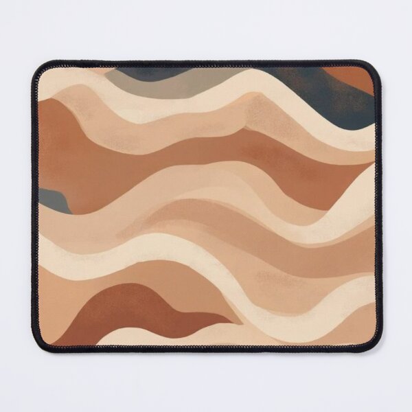Item preview, Mid Century Modern Wavy Organic Lines — Terracotta and Beige Abstract Pattern designed and sold by LYAN-STORE.