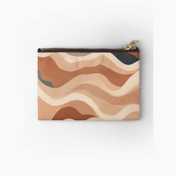 Item preview, Mid Century Modern Wavy Organic Lines — Terracotta and Beige Abstract Pattern designed and sold by LYAN-STORE.