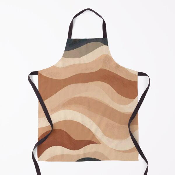 Item preview, Mid Century Modern Wavy Organic Lines — Terracotta and Beige Abstract Pattern designed and sold by LYAN-STORE.