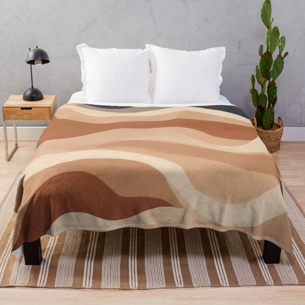 Item preview, Mid Century Modern Wavy Organic Lines — Terracotta and Beige Abstract Pattern designed and sold by LYAN-STORE.