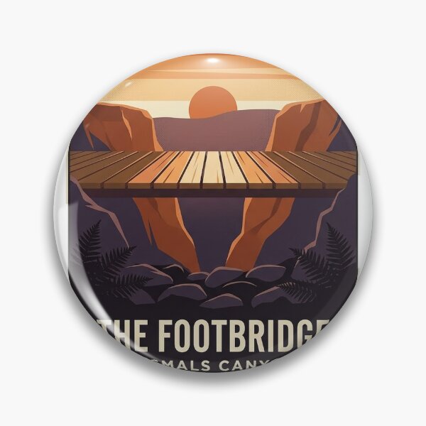 Item preview, Dismals Canyon Footbridge Alabama Sunset Travel Sticker designed and sold by DetourDgn.