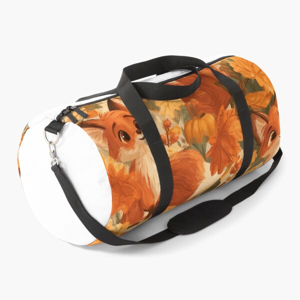 Item preview, Cute Autumn Foxes Fall Leaves Woodland Pattern designed and sold by NicolasGlowArt.
