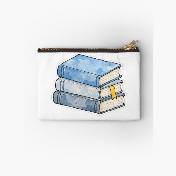 Item preview, Blue Watercolor Stack of Books with Yellow Bookmark designed and sold by Jessie's Palette.