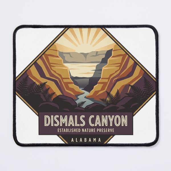 Item preview, Dismals Canyon Alabama Art Deco Diamond Travel Sticker designed and sold by DetourDgn.