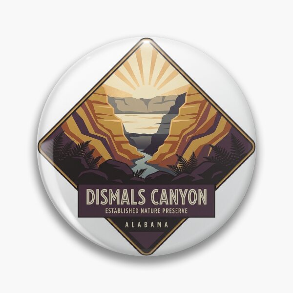 Item preview, Dismals Canyon Alabama Art Deco Diamond Travel Sticker designed and sold by DetourDgn.