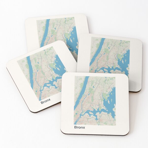 Artikelvorschau, Minimalistische Kartenkunst aus der Bronx entworfen und verkauft von MapsNerd.