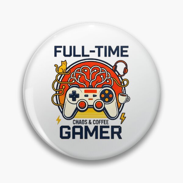 Item preview, Full Time Gamer Brain Powered By Chaos And Coffee designed and sold by Pyt27.