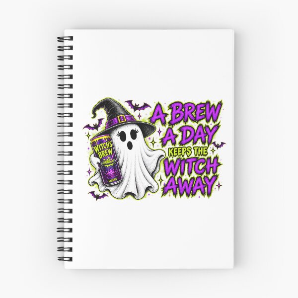 Item preview, A Brew A Day Keeps The Witch Away Cute Halloween Ghost Art designed and sold by DesignArtist.ia.
