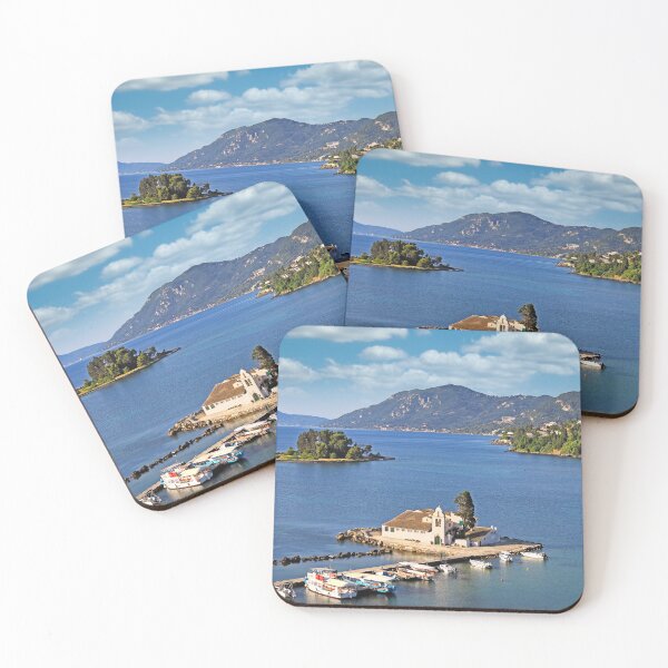Item preview, Vlacherna Monastery and Pontikonisi Mouse Island in Kanoni Corfu Greece designed and sold by goceris.