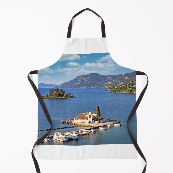 Item preview, Vlacherna Monastery and Pontikonisi Mouse Island in Kanoni Corfu Greece designed and sold by goceris.
