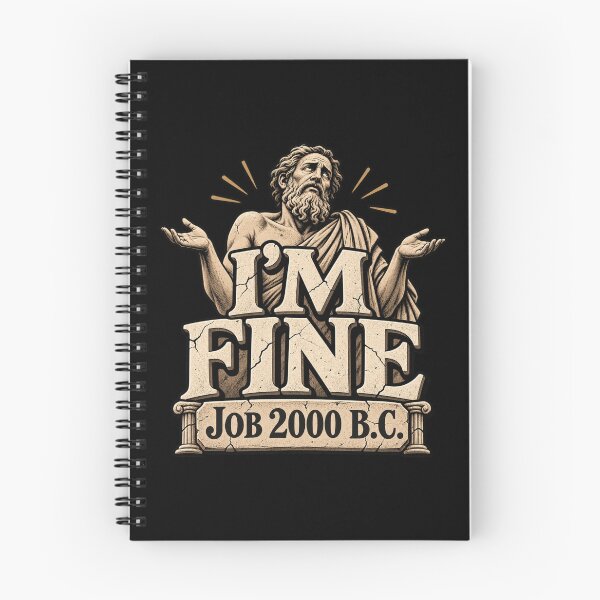 Item preview, I'm Fine Job 2000 BC Biblical Humor designed and sold by DarkRelicStudio.