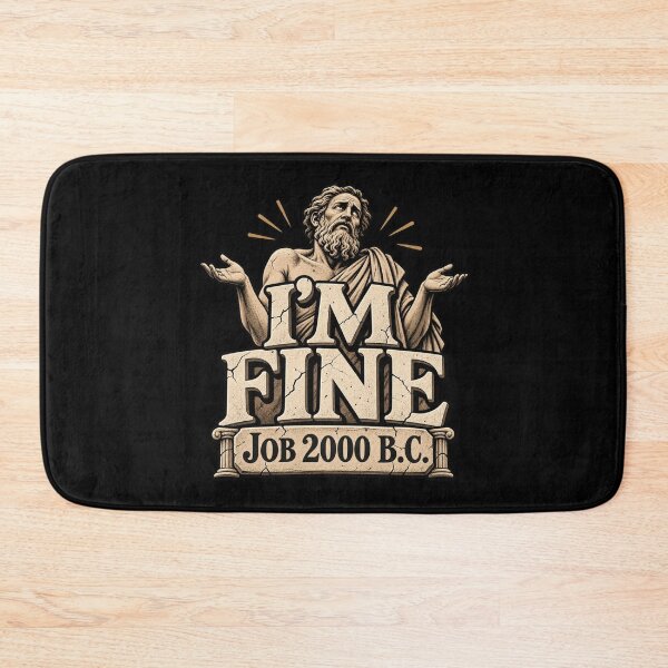 Artikelvorschau, I'm Fine Job 2000 BC Biblical Humor entworfen und verkauft von DarkRelicStudio.