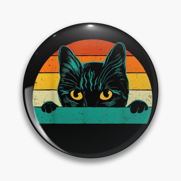 Item preview, Peeping Black Cat Vintage Retro Sunset Shirt designed and sold by Jessartsao.