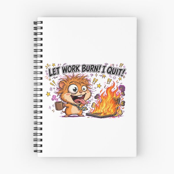 Item preview, Let Work Burn I Quit – Funny Crazy Hamster Burnout Meme designed and sold by dalilashops.