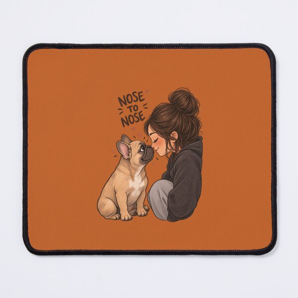 Item preview, French Bulldog Nose to Nose – Cute Dog Love Sticker designed and sold by CROFTARTS.
