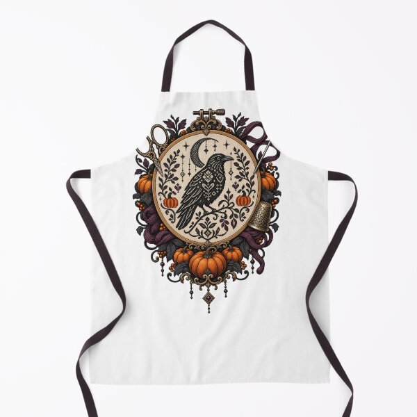 Item preview, Raven and Pumpkin Blackwork Wreath designed and sold by UrbanCanvvas.