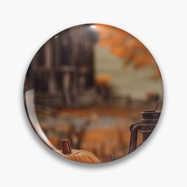 Item preview, Rustic Autumn Farm Pumpkins and Vintage Lantern — Cozy Fall Countryside Landscape designed and sold by LYAN-STORE.
