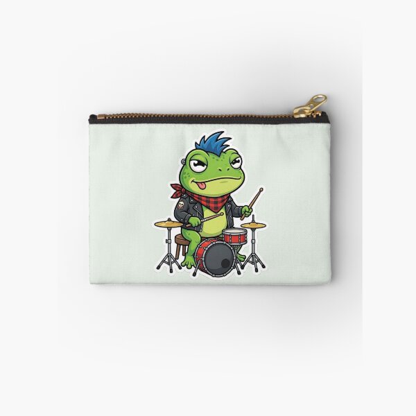 Item preview, Cool Frog Drummer Rock Star Punk Musician Cute Reptile designed and sold by Safe Haven Pets.