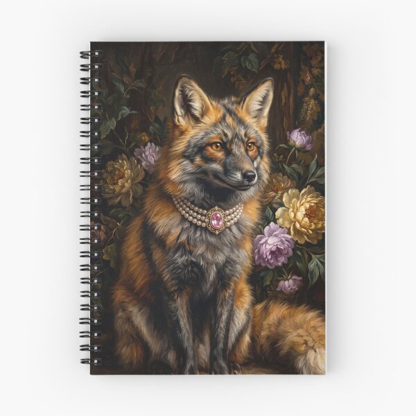 Item preview, Regal Fox Portrait with Pink Gem Choker designed and sold by Real Beast Art.