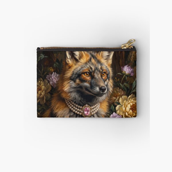 Item preview, Regal Fox Portrait with Pink Gem Choker designed and sold by Real Beast Art.
