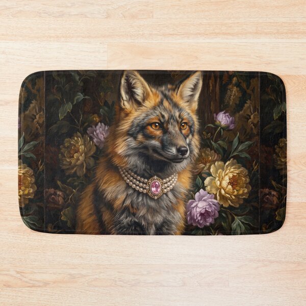 Item preview, Regal Fox Portrait with Pink Gem Choker designed and sold by Real Beast Art.