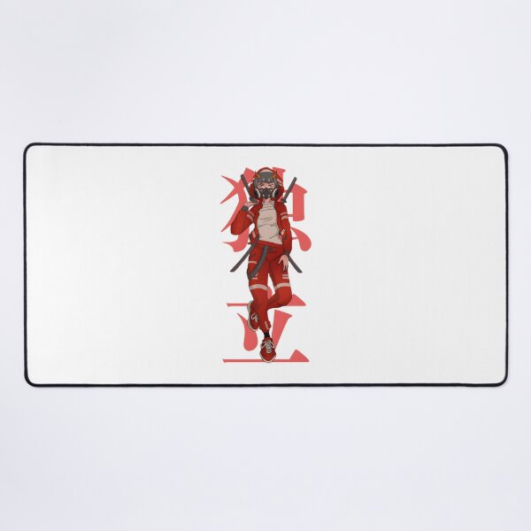 Item preview, Red Samurai Girl Warrior Illustration with Traditional Armor and Katana designed and sold by gyianas.