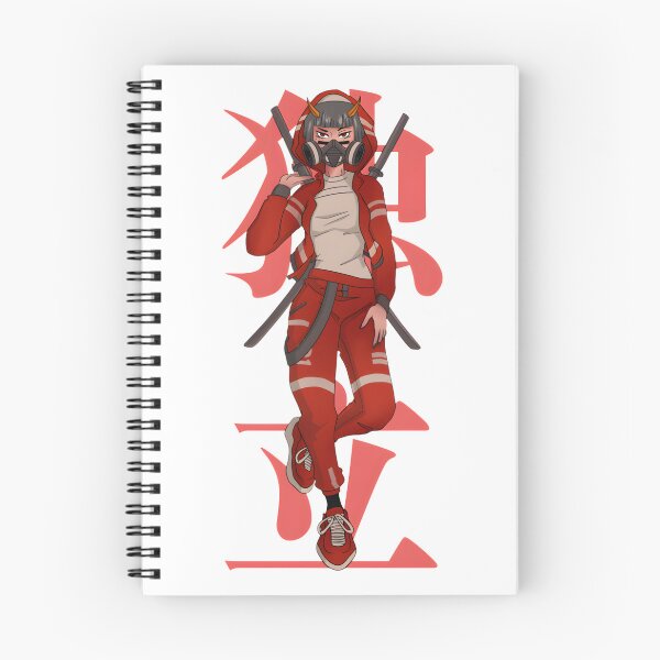 Item preview, Red Samurai Girl Warrior Illustration with Traditional Armor and Katana designed and sold by gyianas.