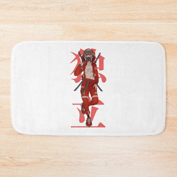Item preview, Red Samurai Girl Warrior Illustration with Traditional Armor and Katana designed and sold by gyianas.
