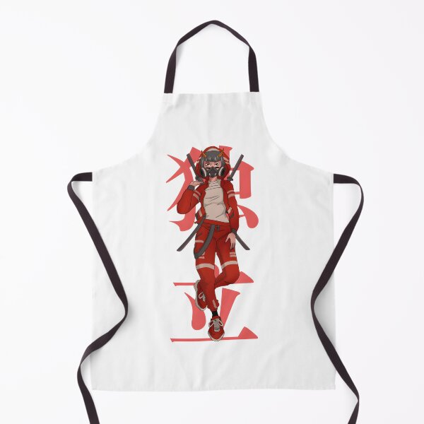 Item preview, Red Samurai Girl Warrior Illustration with Traditional Armor and Katana designed and sold by gyianas.