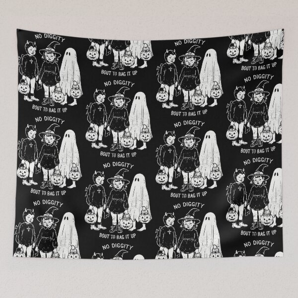 Item preview, No Diggity Bout to Bag It Up Halloween Witch Ghost Trick or Treating designed and sold by OddPopARt.