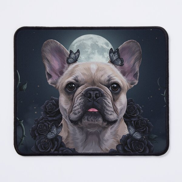 Item preview, Gothic French Bulldog Black Roses Design designed and sold by JanjjaSoulInk.