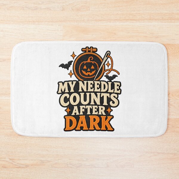 Item preview, My Needle Counts After Dark – Spooky Stitcher Gift designed and sold by UrbanCanvvas.