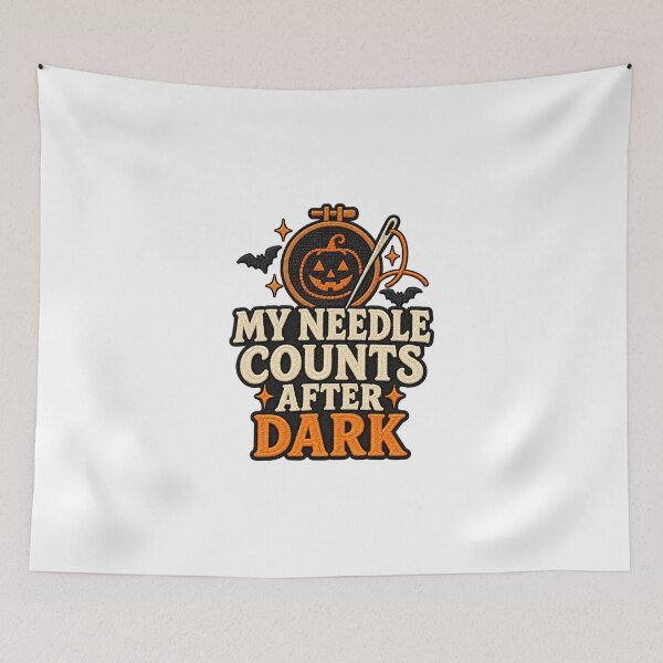 Item preview, My Needle Counts After Dark – Spooky Stitcher Gift designed and sold by UrbanCanvvas.