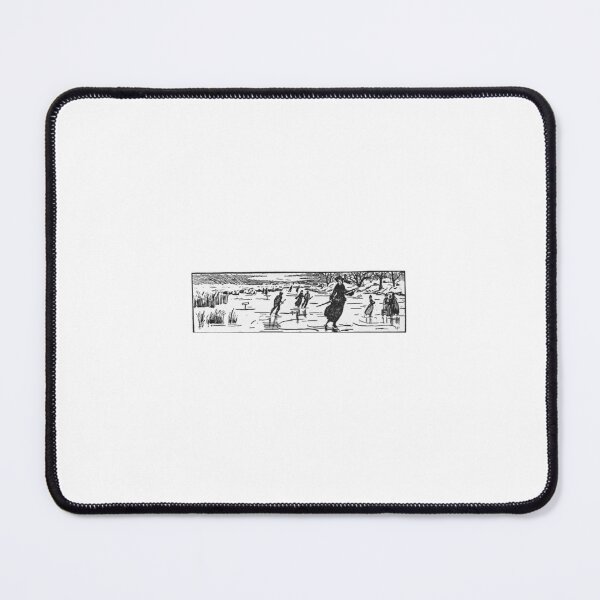 Item preview, Vintage Winter Ice Skating Landscape Engraving designed and sold by Antique Science Press.