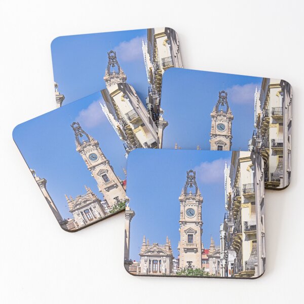 Item preview, Valencia City Hall Clock Tower and Ayuntamiento Building in Spain designed and sold by goceris.