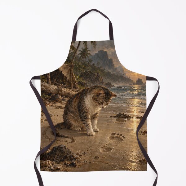 Item preview, Castaway Cat Finds a Footprint designed and sold by Ocelot-T.
