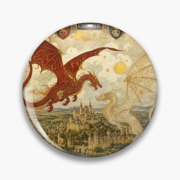 Item preview, The Dragons of Camelot | Arthurian Dragon Wall Art designed and sold by Stoneflower-Art.