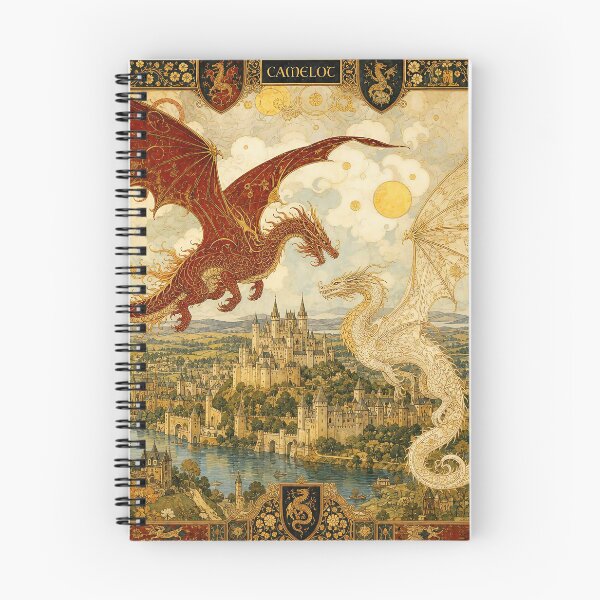 Item preview, The Dragons of Camelot | Arthurian Dragon Wall Art designed and sold by Stoneflower-Art.