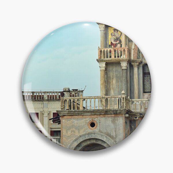 Item preview, St Marks Clock Tower and Facade of Saint Marks Basilica in Venice Italy designed and sold by goceris.