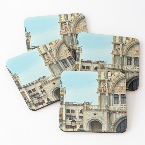 Item preview, St Marks Clock Tower and Facade of Saint Marks Basilica in Venice Italy designed and sold by goceris.