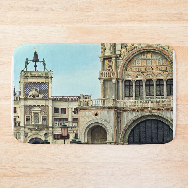 Item preview, St Marks Clock Tower and Facade of Saint Marks Basilica in Venice Italy designed and sold by goceris.