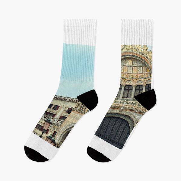 Item preview, St Marks Clock Tower and Facade of Saint Marks Basilica in Venice Italy designed and sold by goceris.
