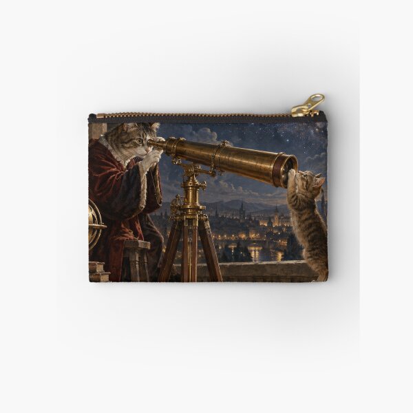 Item preview, Astronomer Cat Using an Antique Telescope designed and sold by Ocelot-T.