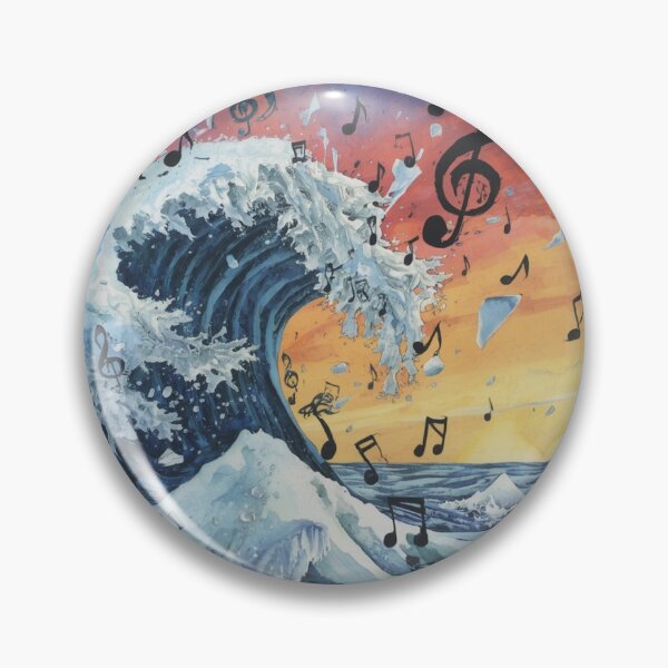 Item preview, Musical Ocean Wave Art – Abstract Music Notes Seascape Comforter & Shower Curtain. designed and sold by fbtrisha.