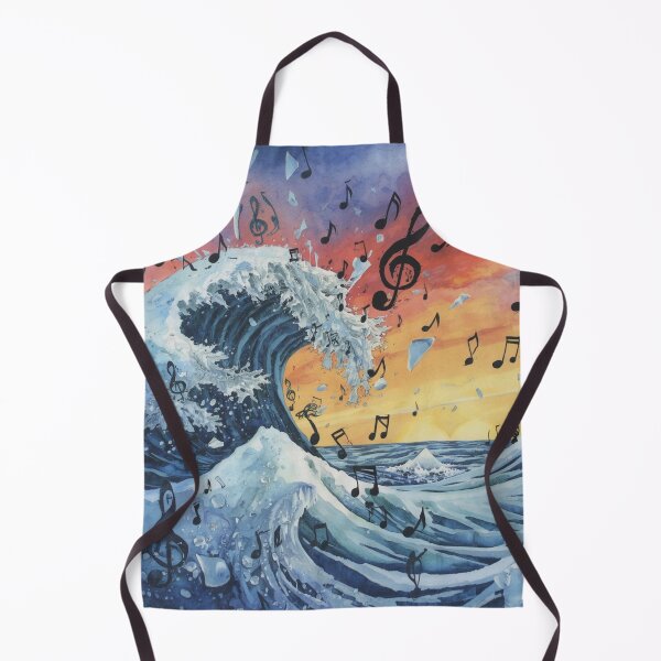 Item preview, Musical Ocean Wave Art – Abstract Music Notes Seascape Comforter & Shower Curtain. designed and sold by fbtrisha.
