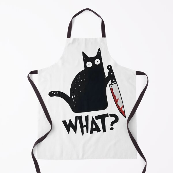 Item preview, Cat What Murderous Black Cat With Knife Funny Shirt designed and sold by KiblyTees.