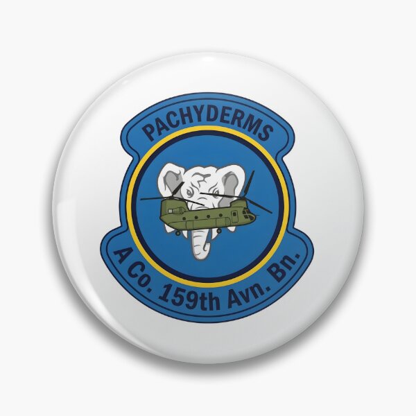Item preview, US Army Company A 159th Aviation Battalion Pachyderms Chinook Patch designed and sold by CharlieDesings.