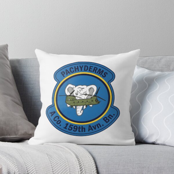 Item preview, US Army Company A 159th Aviation Battalion Pachyderms Chinook Patch designed and sold by CharlieDesings.