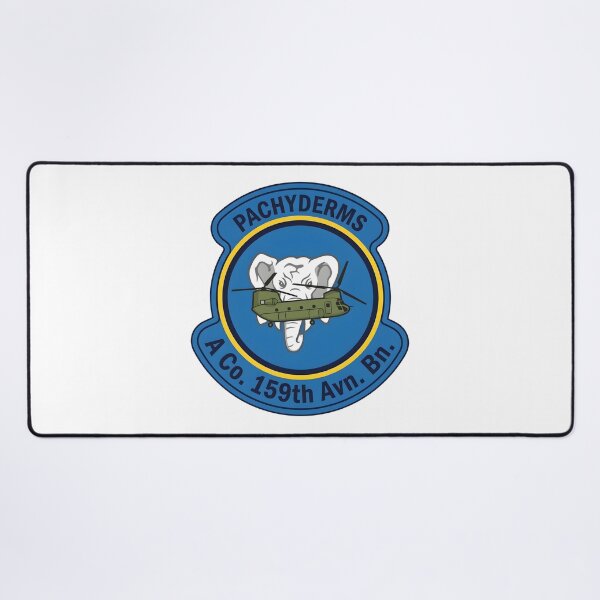 Item preview, US Army Company A 159th Aviation Battalion Pachyderms Chinook Patch designed and sold by CharlieDesings.